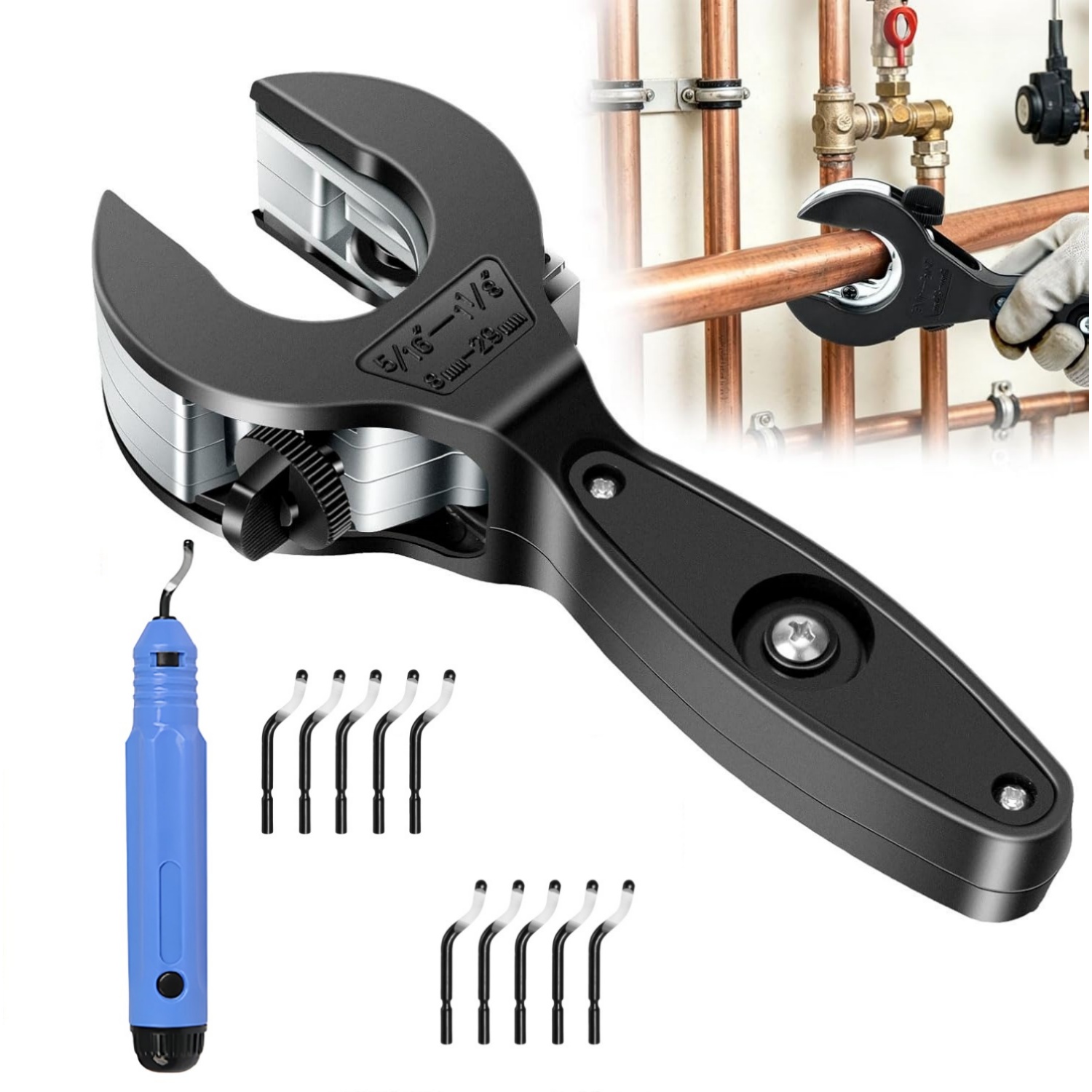 Pipe Cutter Ratchet - أداة قطع الأنابيب بنظام الراتشيت للمساحات